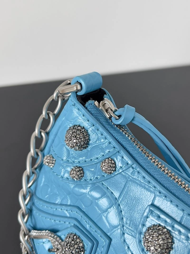 Balenciaga Mini Le Cagole Handbag - Retro Half-Moon Style Chic EasyCare 78810