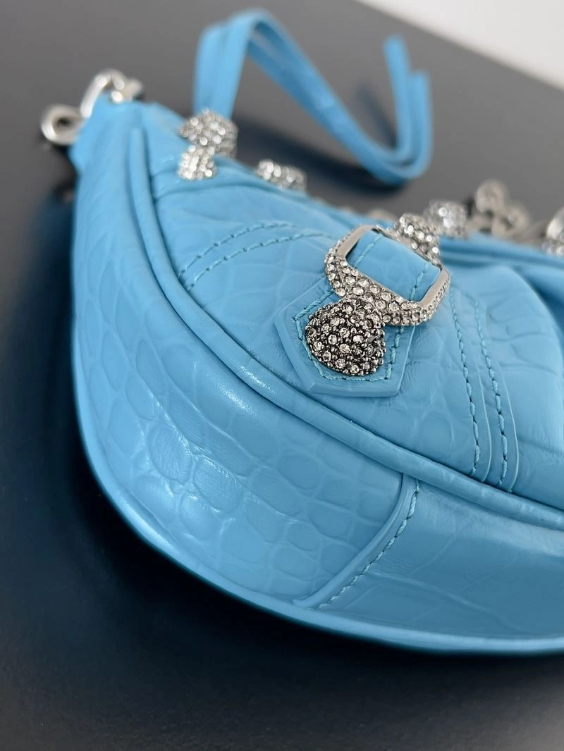 Balenciaga Mini Le Cagole Handbag - Retro Half-Moon Style Chic EasyCare 78810