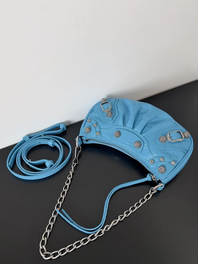 Balenciaga Mini Le Cagole Handbag - Retro Half-Moon Style Chic EasyCare 78810