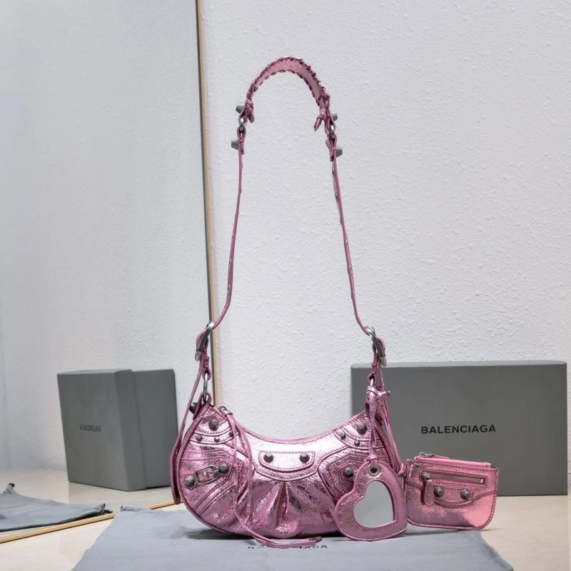 OdorResistant Balenciaga Mini Metallic Crescent Bag - 26cm Size 72718