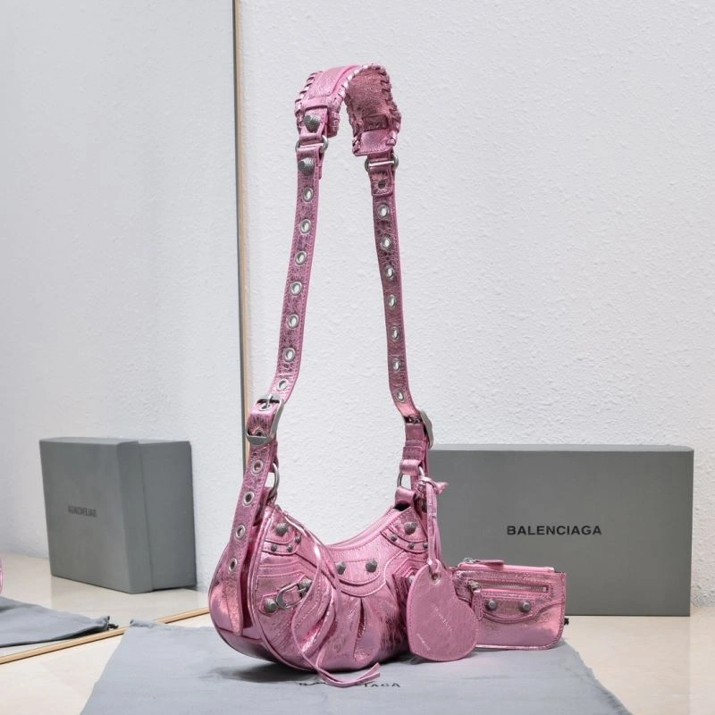 OdorResistant Balenciaga Mini Metallic Crescent Bag - 26cm Size 72718
