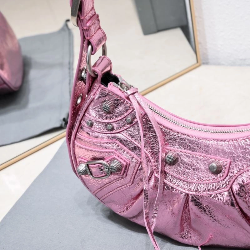 OdorResistant Balenciaga Mini Metallic Crescent Bag - 26cm Size 72718