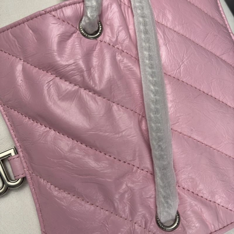 Minimalist Balenciaga Mini Pink Crush Hourglass Quilted Chain Bag 75268