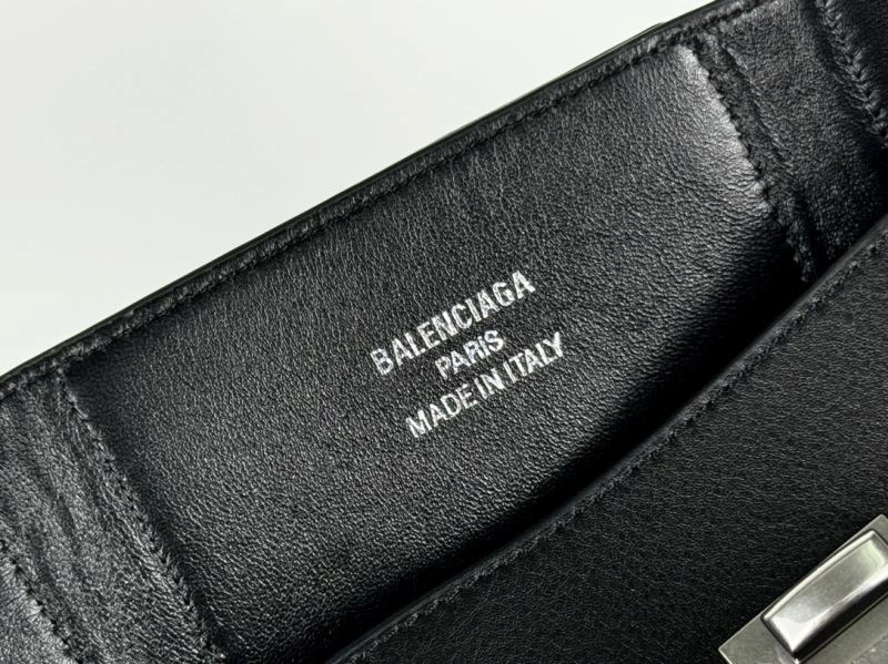 Sustainable Balenciaga  Black Silver Bel-Air Calfskin Shoulder Bag 67003