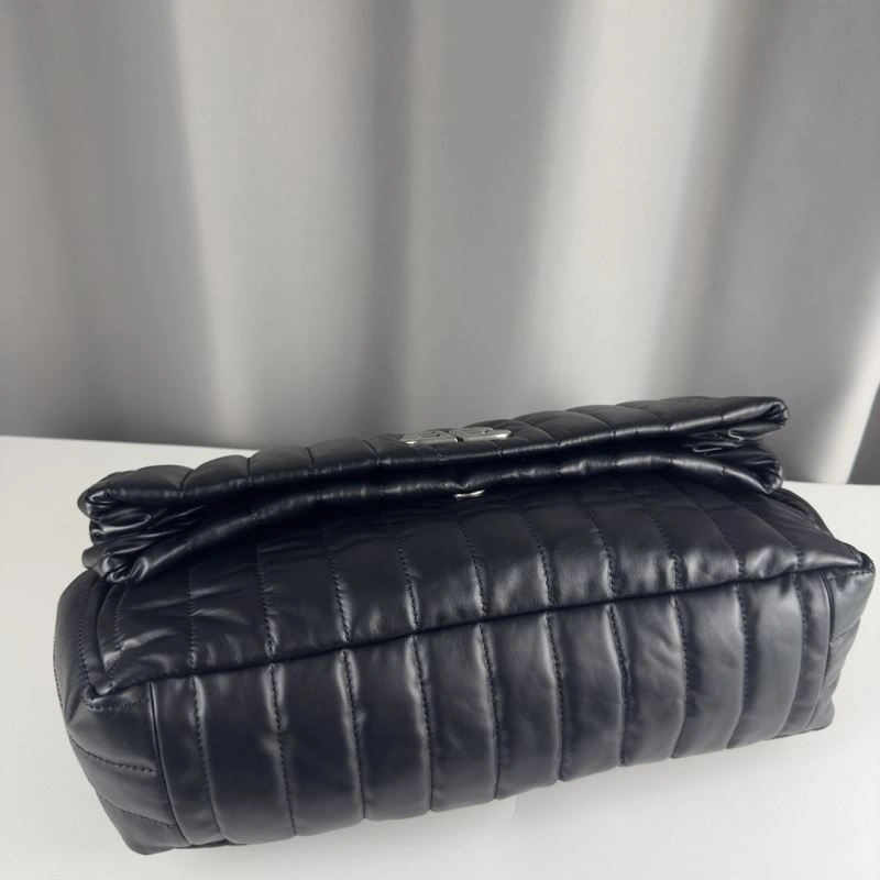 Balenciaga Monaco  BB Logo Chain Bag in Soft Cracked Calfskin Flexible 75272