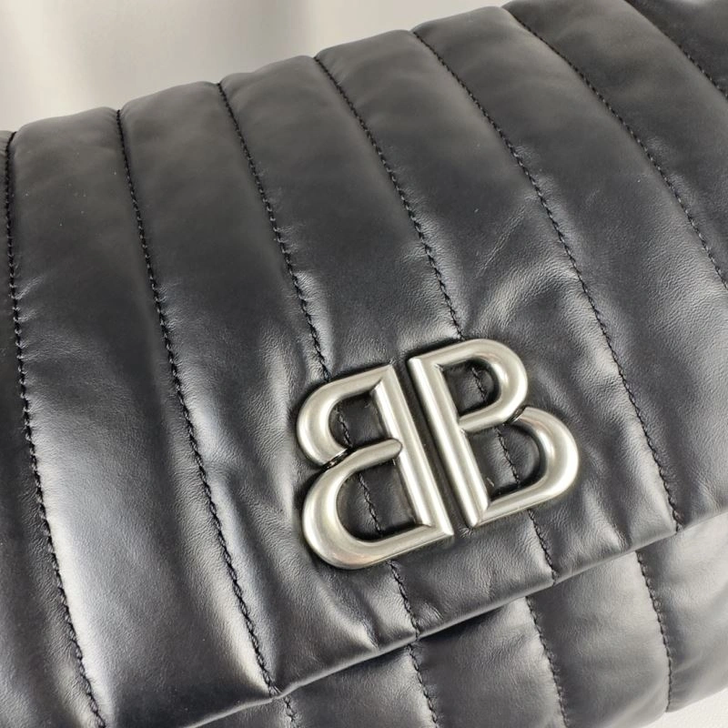 Balenciaga Monaco  BB Logo Chain Bag in Soft Cracked Calfskin Flexible 75272