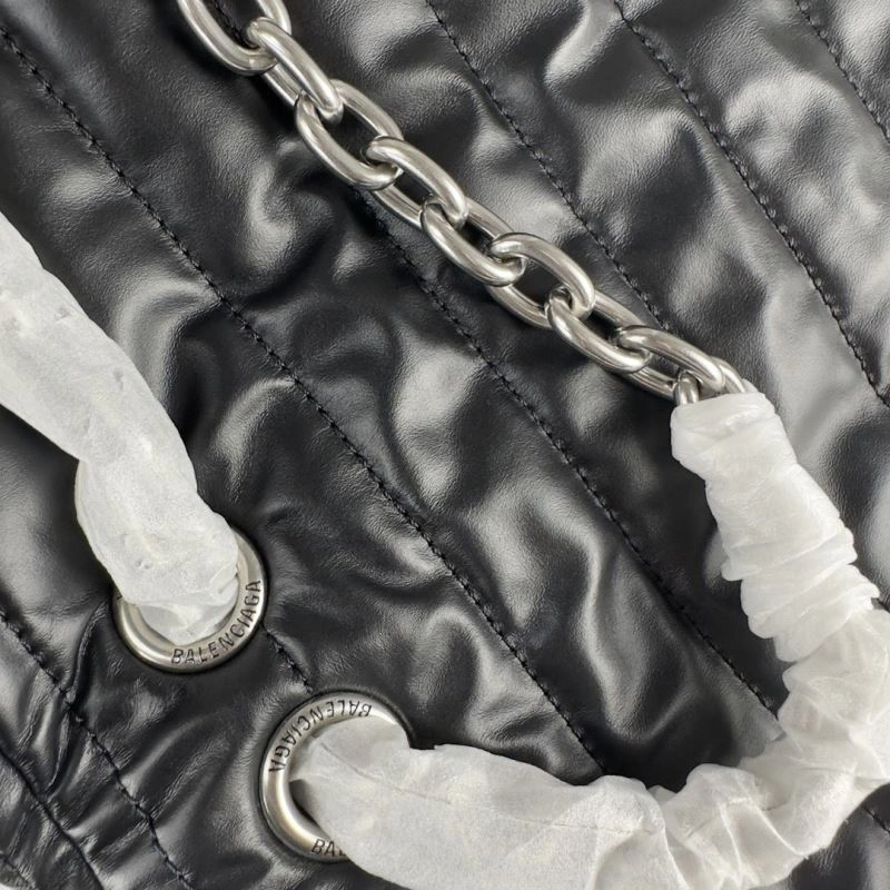 Balenciaga Monaco  BB Logo Chain Bag in Soft Cracked Calfskin Flexible 75272