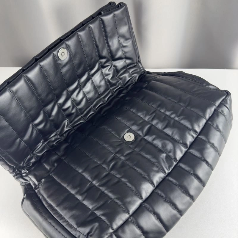 Balenciaga Monaco  BB Logo Chain Bag in Soft Cracked Calfskin Flexible 75272