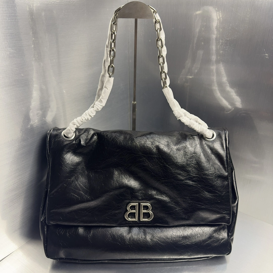 QuickDry Balenciaga Monaco Luxe Calfskin Chain Bag -  Autumn Essential 72563