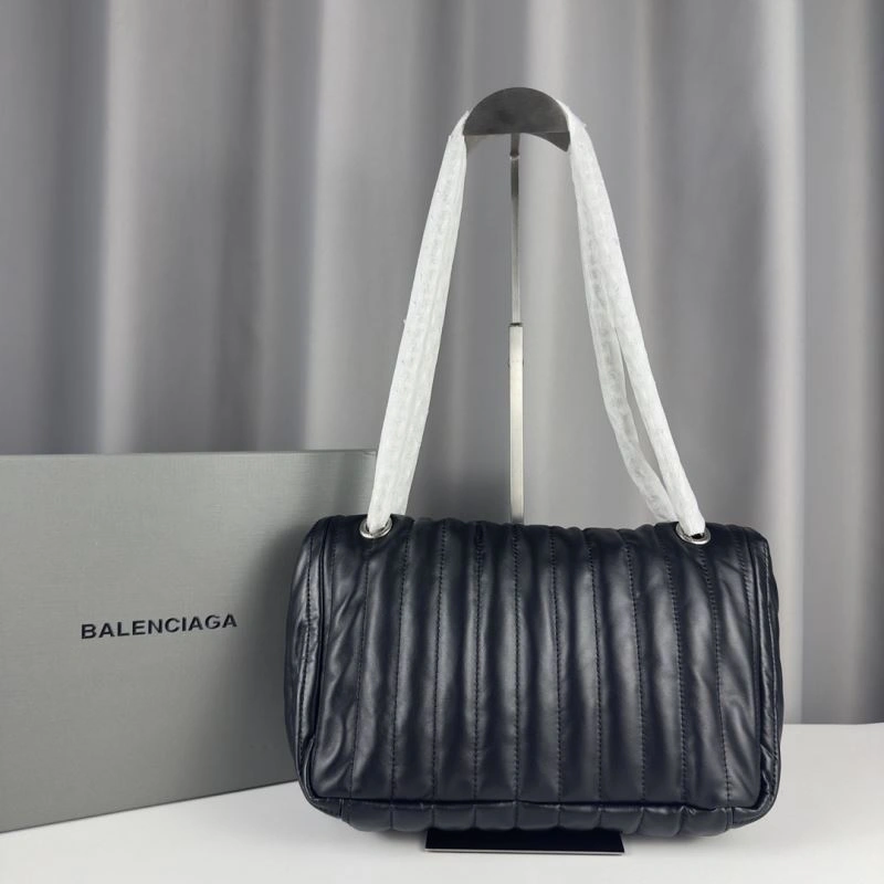Comfortable Balenciaga Monaco Luxe Lambskin Chain Bag -  Dark Style 75284