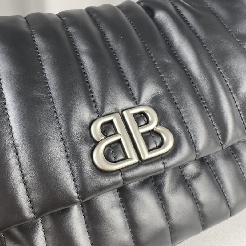 Comfortable Balenciaga Monaco Luxe Lambskin Chain Bag -  Dark Style 75284