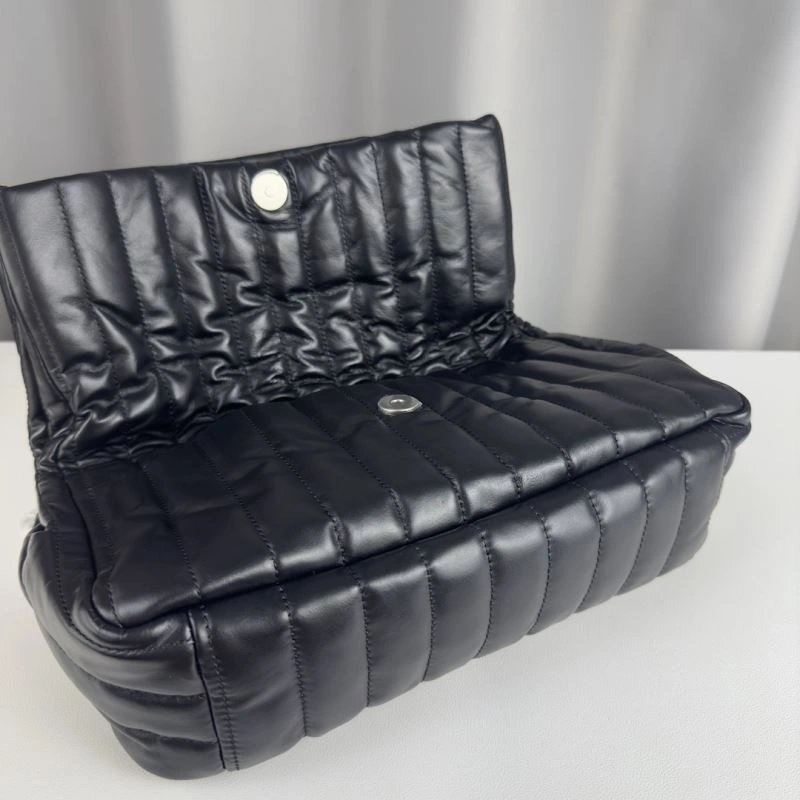 Comfortable Balenciaga Monaco Luxe Lambskin Chain Bag -  Dark Style 75284
