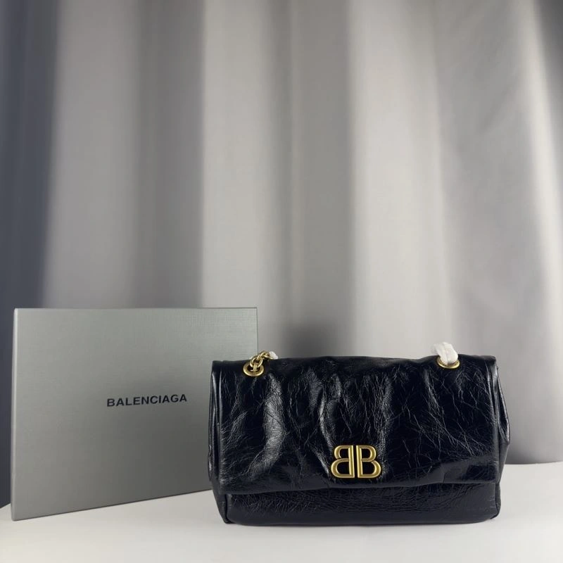 Balenciaga Monaco Ultra-Soft Calfskin Chain Bag -  Fall Essential Cozy 75276