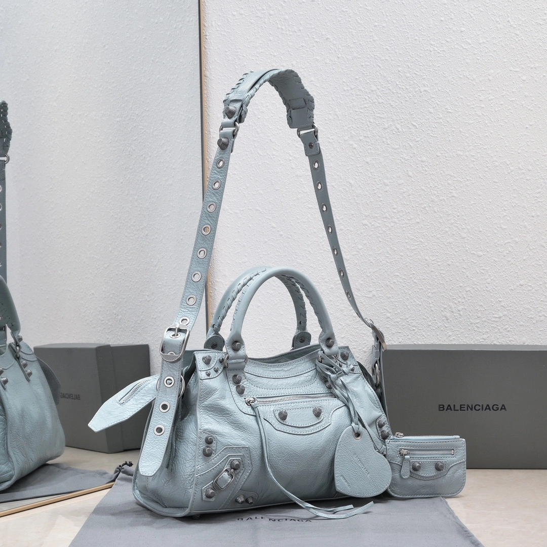 Casual Balenciaga NEO CAGOLE Vintage Lambskin Motorcycle Bag 60947