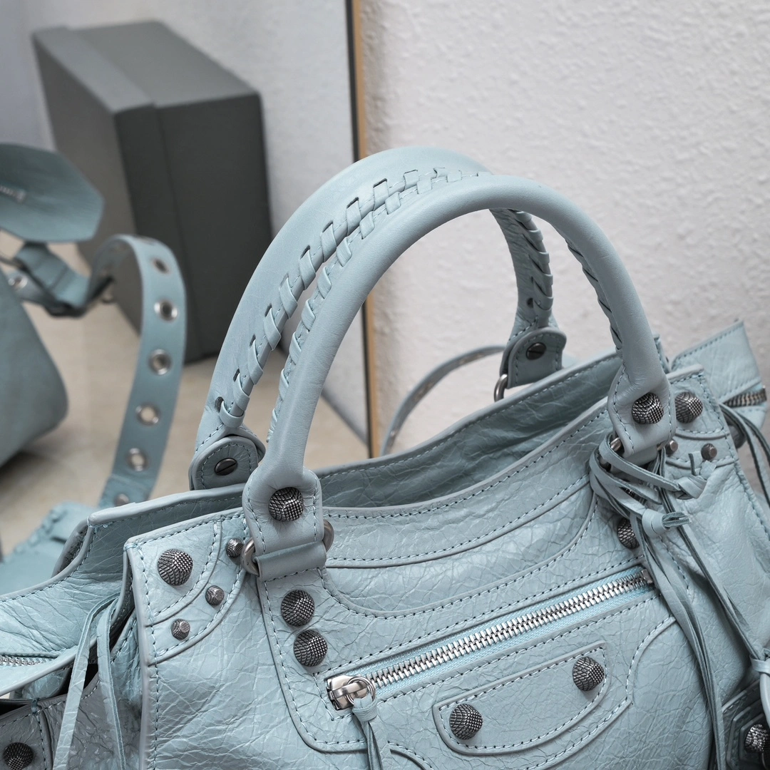 Casual Balenciaga NEO CAGOLE Vintage Lambskin Motorcycle Bag 60947