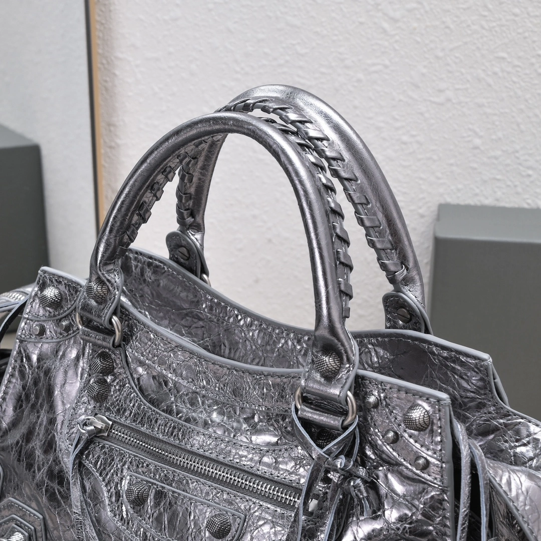 TechFriendly Balenciaga NEO CAGOLE Vintage Leather Trapezoid Bag with Accessories 60958