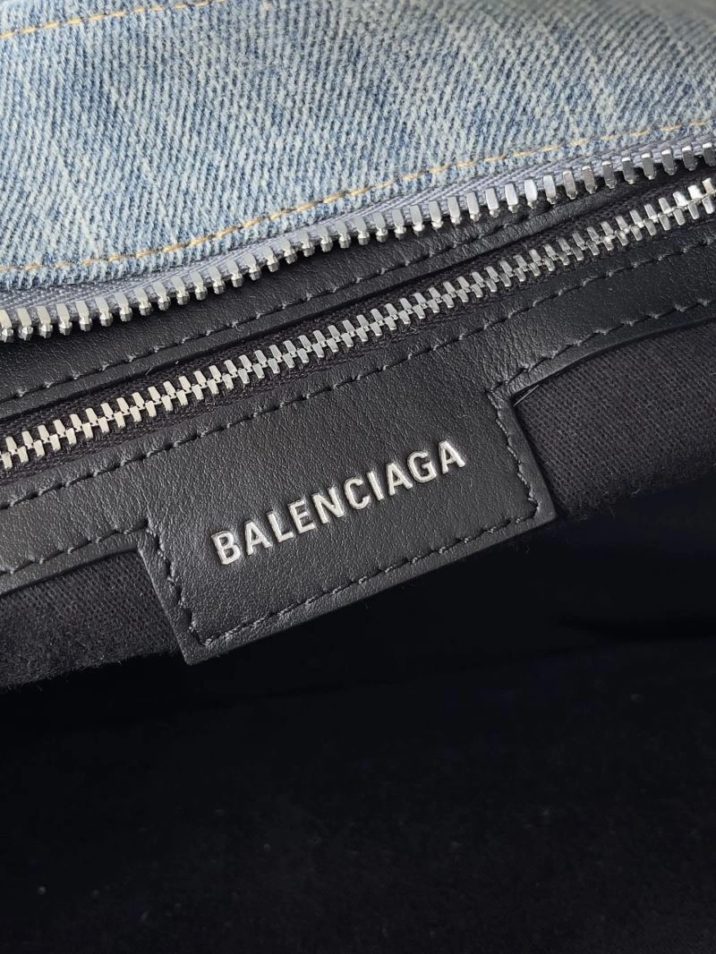 Balenciaga Neo Cagole Distressed Denim Motorcycle Bag UrbanStyle 72668