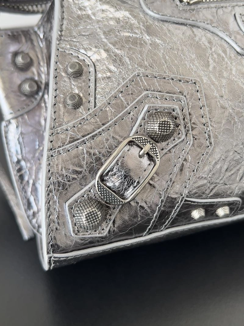 Balenciaga Neo Cagole Distressed Lambskin Motorcycle Bag Chic 78753