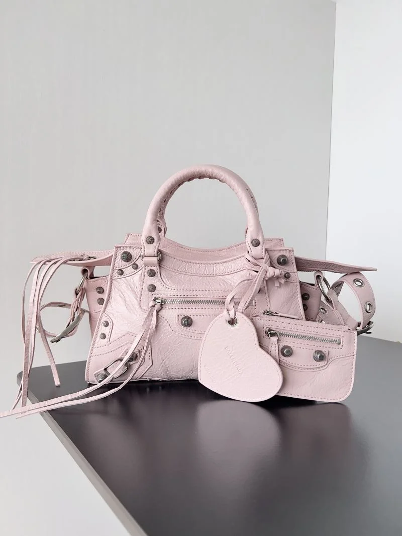 Balenciaga Neo Cagole Distressed Lambskin Motorcycle Bag Thermal 37579