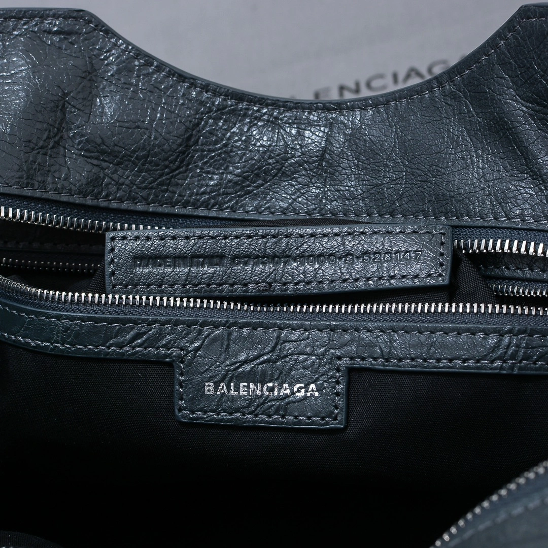 Reliable Balenciaga Neo Cagole Gray Lambskin Motorcycle Bag 60946