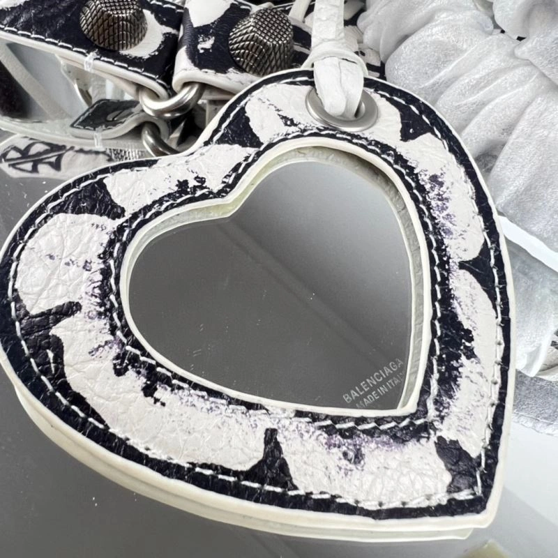 Balenciaga Neo Cagole Heart Mirror Motorcycle Bag Functional 78766