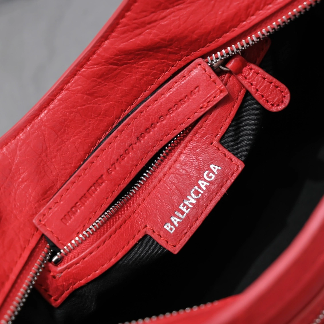 Balenciaga Neo Cagole Heart Mirror Red Lambskin Bag Soft 60969