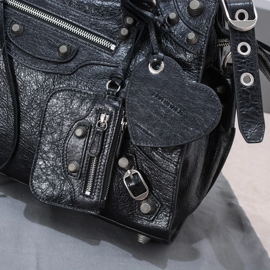 WeatherProof Balenciaga Neo Cagole Large Motorcycle Bag with Heart Mirror 60948
