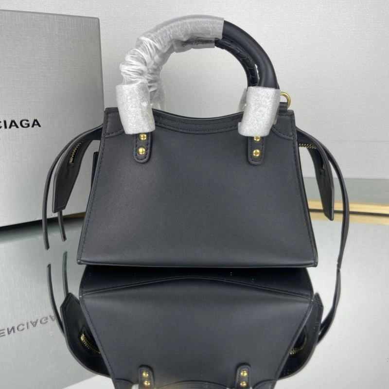 Balenciaga Neo  Black Motorcycle Bag with Gold Studs Upgraded 75338