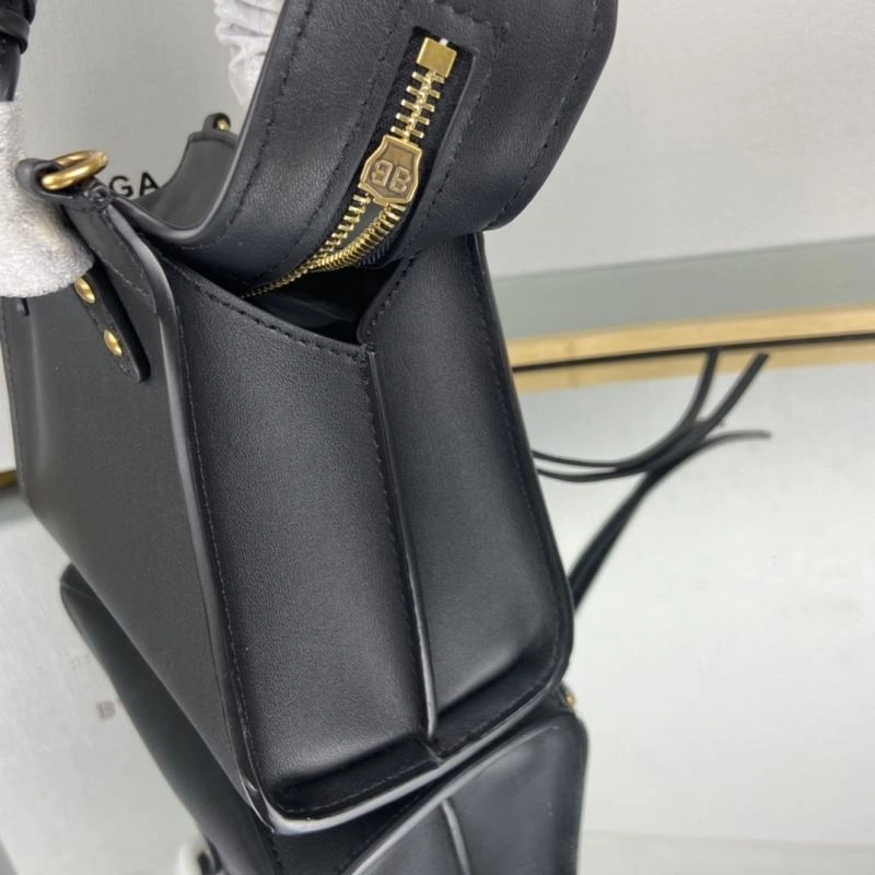 Balenciaga Neo  Black Motorcycle Bag with Gold Studs Upgraded 75338