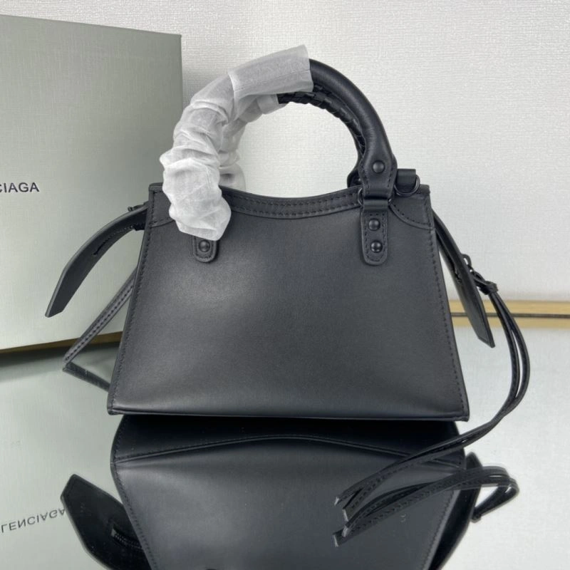 NewStyle Balenciaga Neo  Studded Motorcycle Handbag - Black 75358