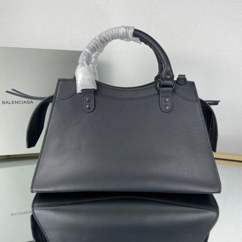 Balenciaga Neo  Textured Black Motorcycle Bag TimelessDesign 75333