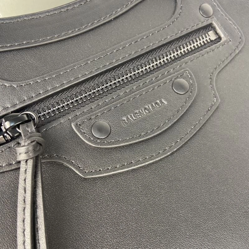 Balenciaga Neo  Textured Black Motorcycle Bag TimelessDesign 75333