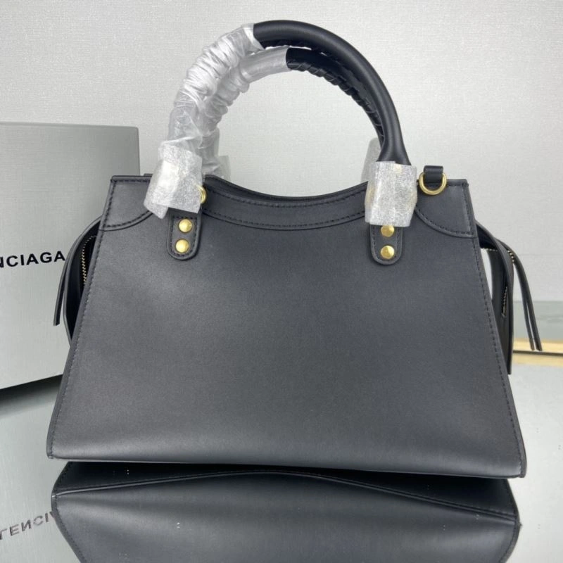 FashionForward Balenciaga Neo  Trapezoidal Motorcycle Bag with Gold Studs 75334