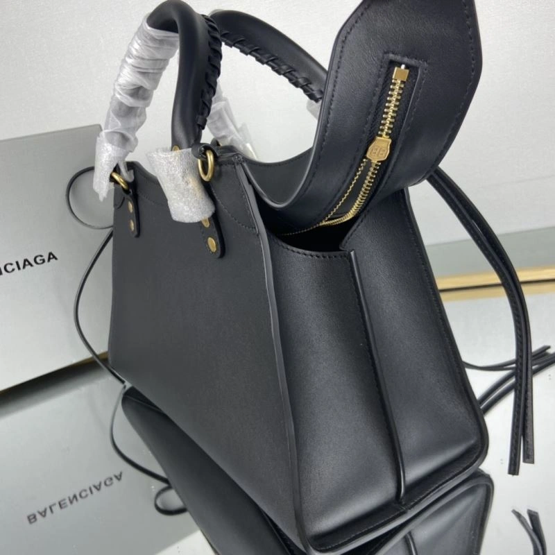 FashionForward Balenciaga Neo  Trapezoidal Motorcycle Bag with Gold Studs 75334