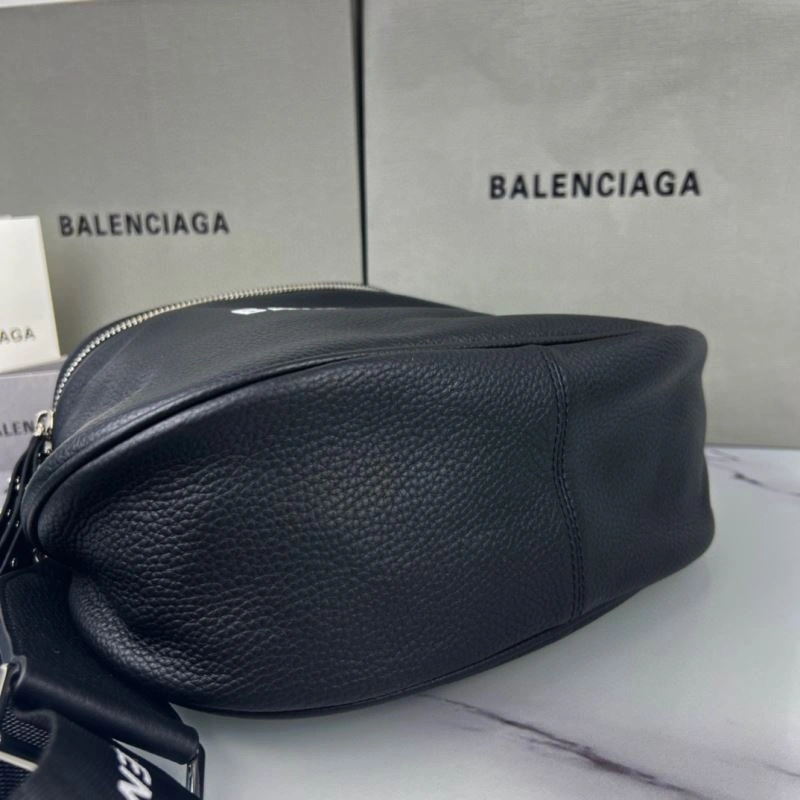 FashionForward Balenciaga Oval Logo Crossbody Motorcycle Bag in Calfskin 75240