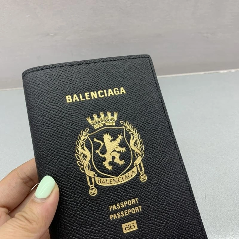 Balenciaga Paris Street-Style Leather Passport Holder Practical 69953