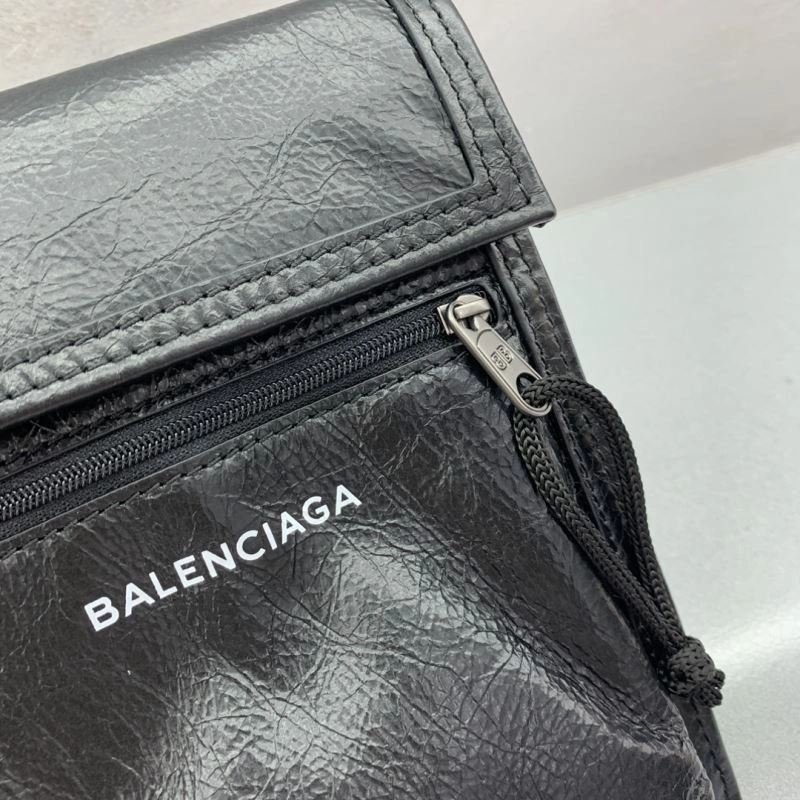 ComfortFit Balenciaga Paris Wrinkled Leather Mobile Phone Bag 69955