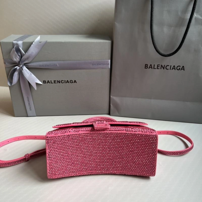 Balenciaga Pink Diamond Hourglass Bag - Luxe Handcrafted Design FashionForward 70043