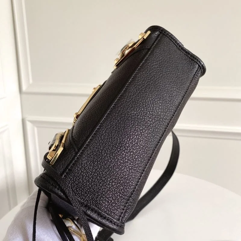 HighQuality Balenciaga  Italian Goat Leather Mini Motorcycle Bag with Gold Buckle 38301