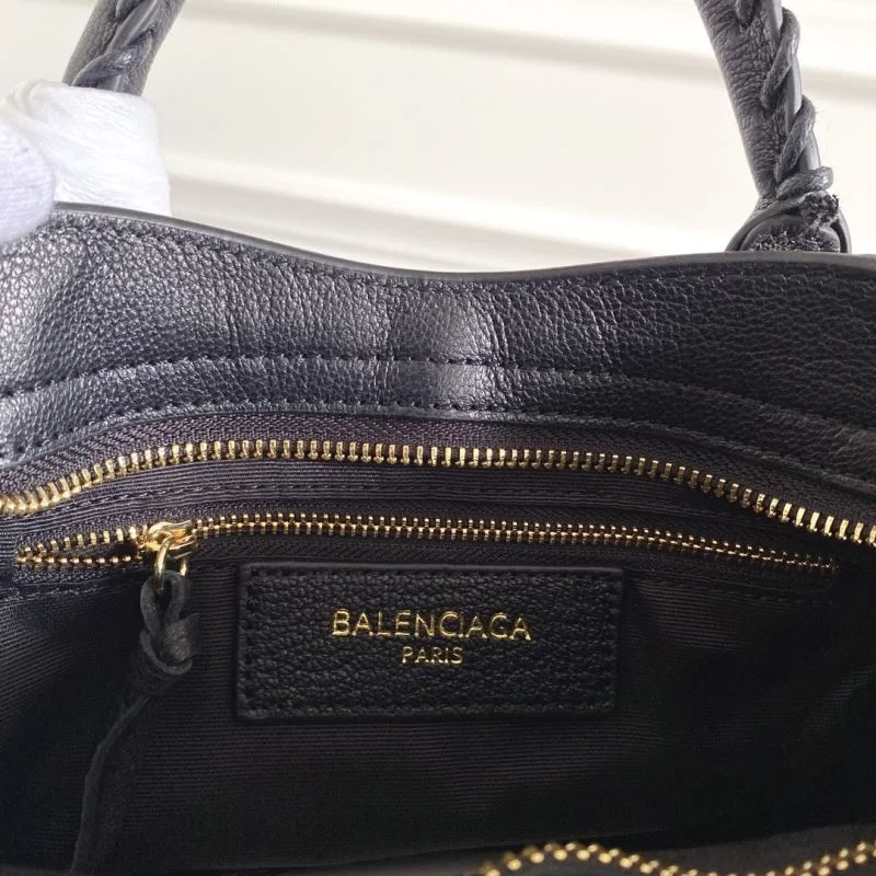HighQuality Balenciaga  Italian Goat Leather Mini Motorcycle Bag with Gold Buckle 38301