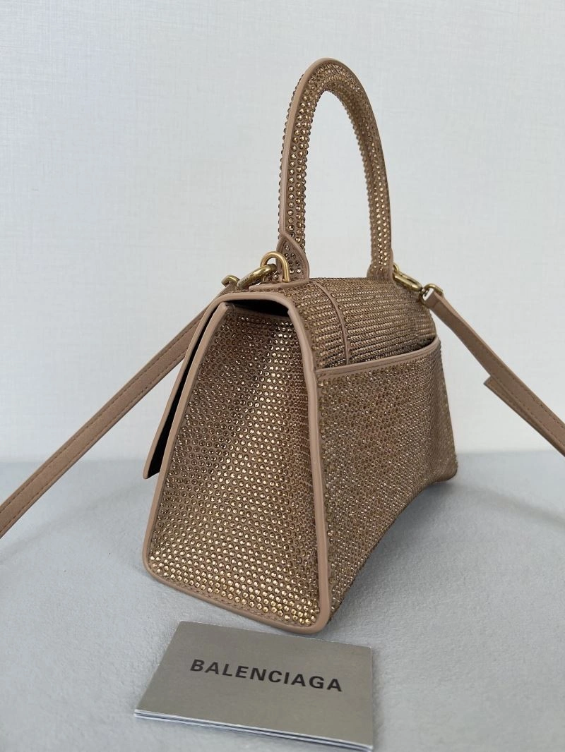 Fashionable Balenciaga Radiant Diamond Hourglass Tote Bag - Sparkle in Style 66957