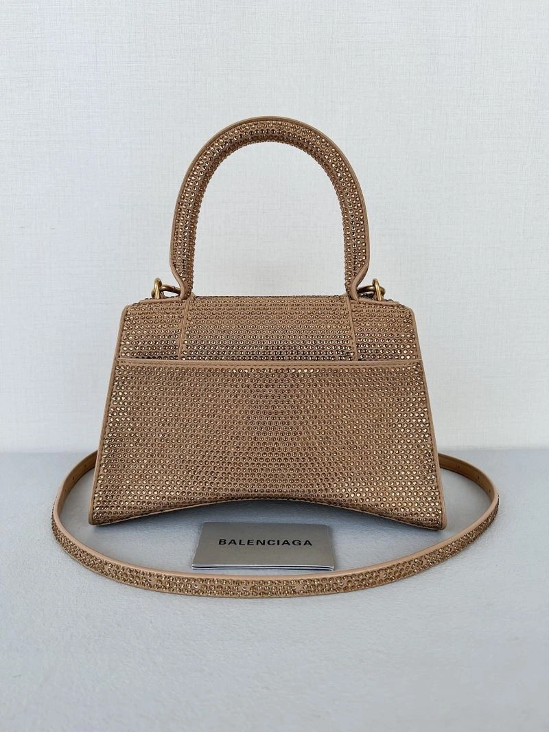 Fashionable Balenciaga Radiant Diamond Hourglass Tote Bag - Sparkle in Style 66957