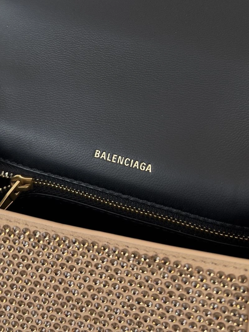 Fashionable Balenciaga Radiant Diamond Hourglass Tote Bag - Sparkle in Style 66957
