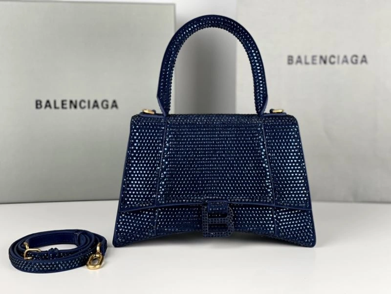 WeatherProof Balenciaga Radiant Hourglass Bag with Blue Rhinestones 72601