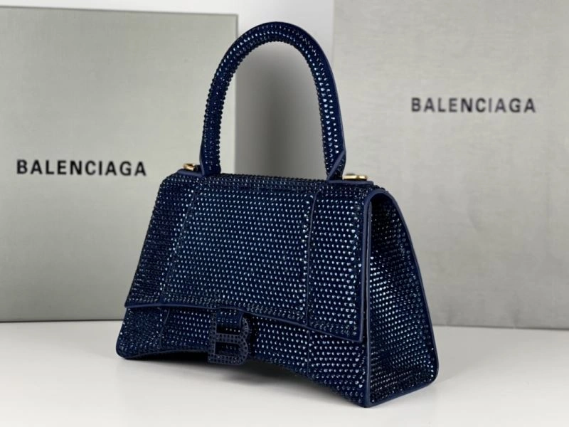 WeatherProof Balenciaga Radiant Hourglass Bag with Blue Rhinestones 72601