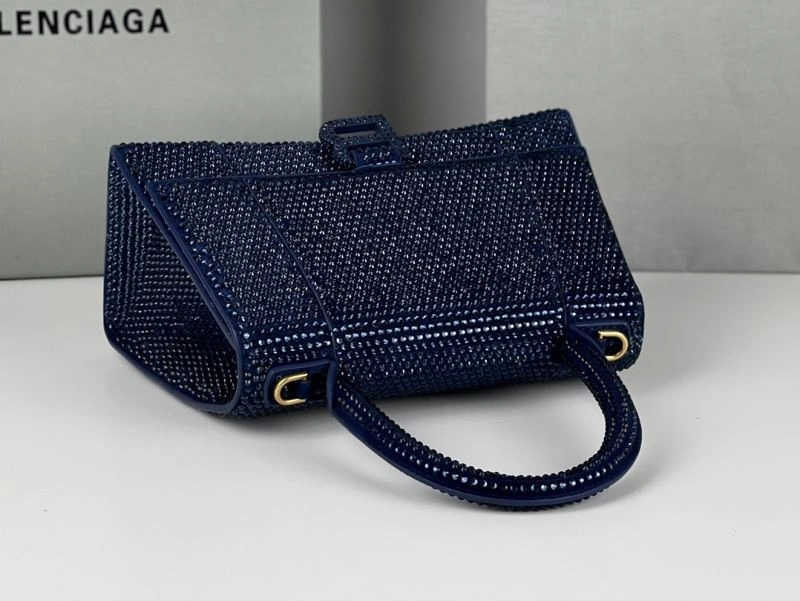 WeatherProof Balenciaga Radiant Hourglass Bag with Blue Rhinestones 72601