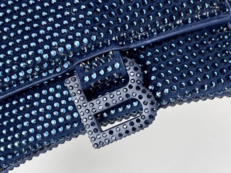 WeatherProof Balenciaga Radiant Hourglass Bag with Blue Rhinestones 72601