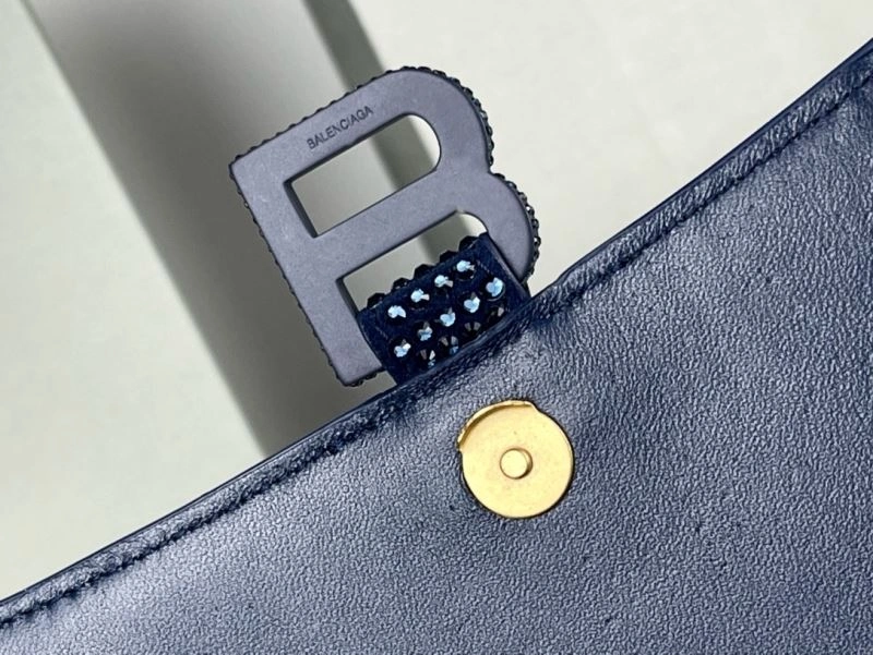 WeatherProof Balenciaga Radiant Hourglass Bag with Blue Rhinestones 72601