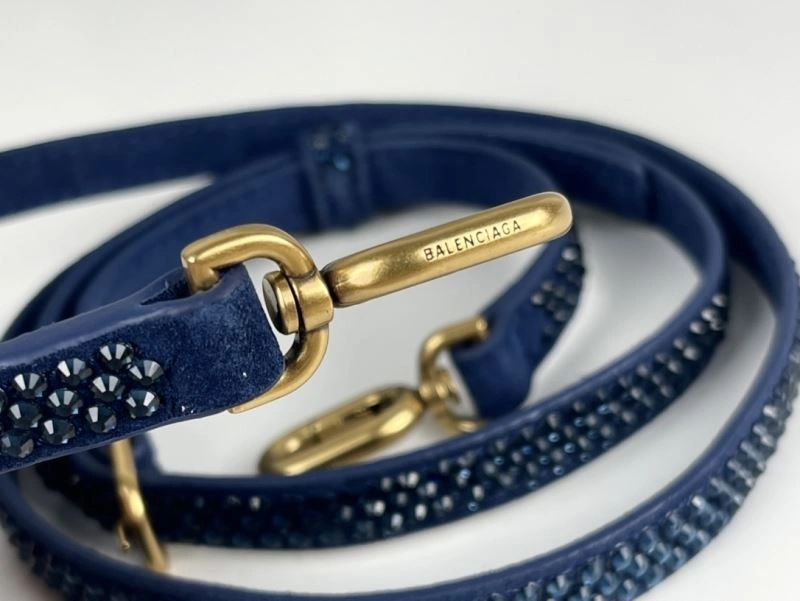 WeatherProof Balenciaga Radiant Hourglass Bag with Blue Rhinestones 72601