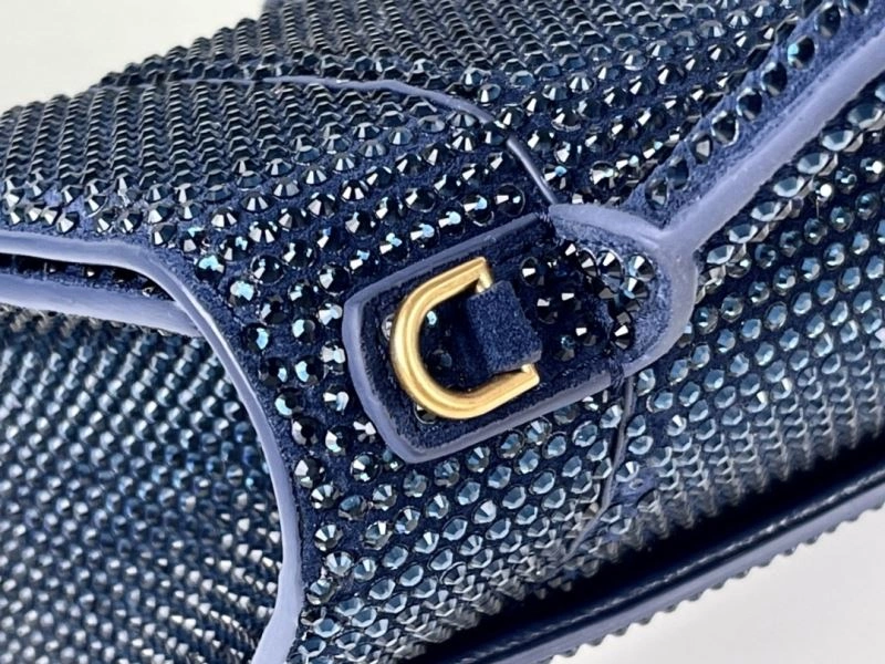 WeatherProof Balenciaga Radiant Hourglass Bag with Blue Rhinestones 72601